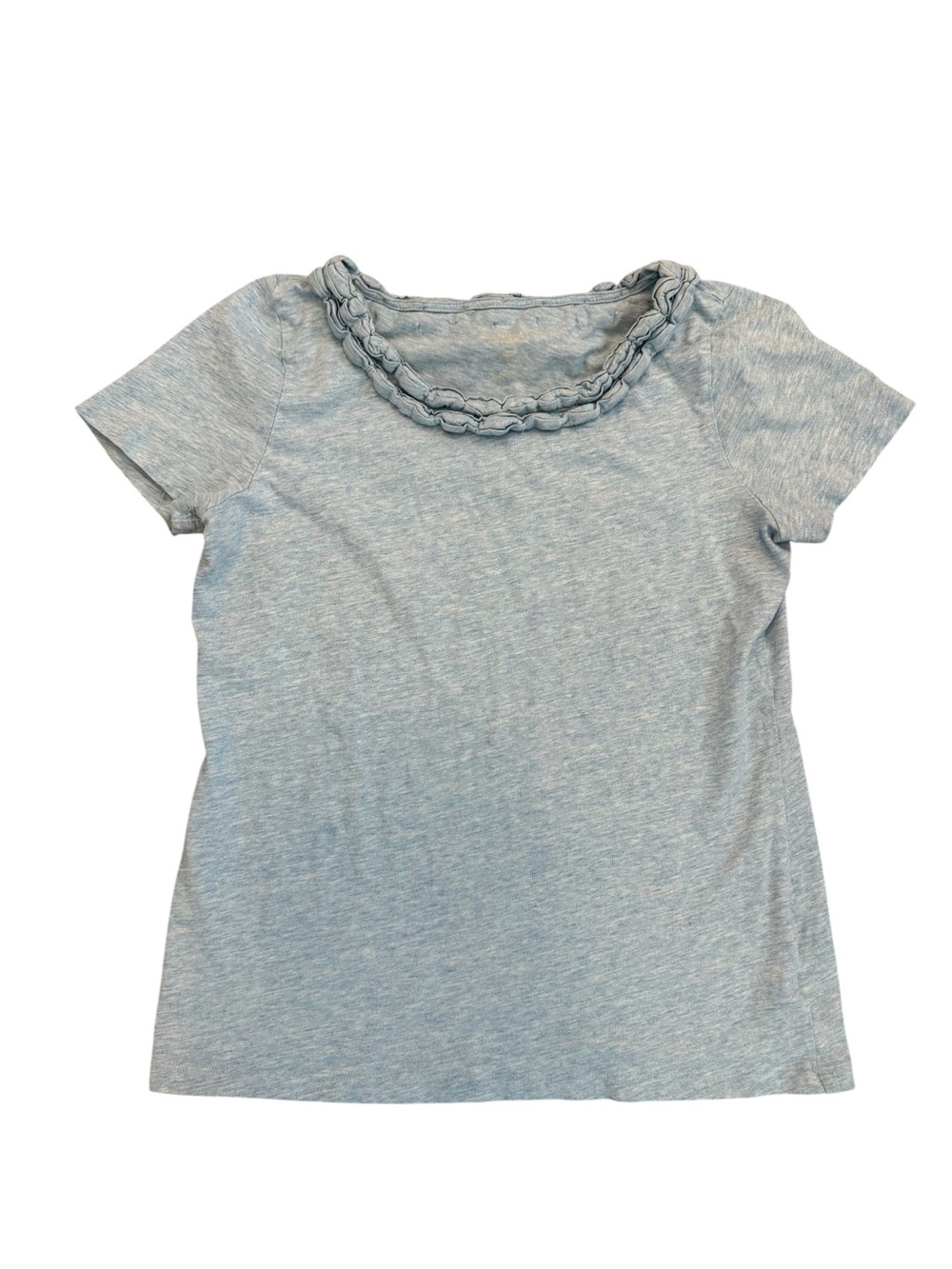 🫶🏻 Talbots Light Blue Braided Neck Tee - Picture 2 of 3